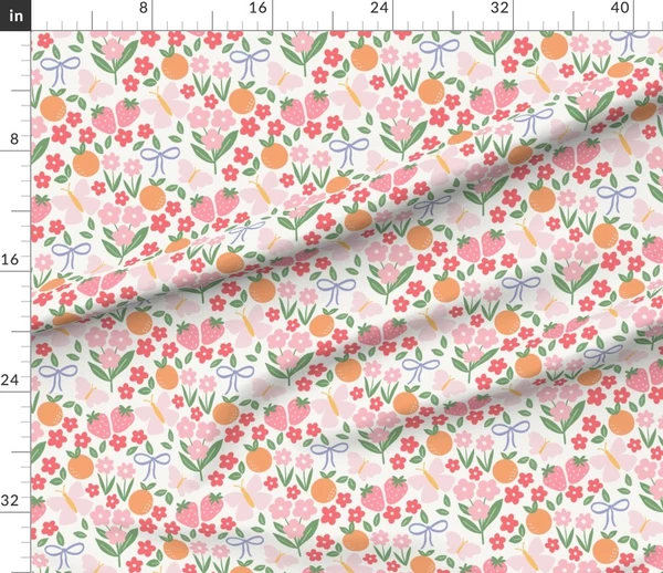 Fabric in Cottage Core On Cream