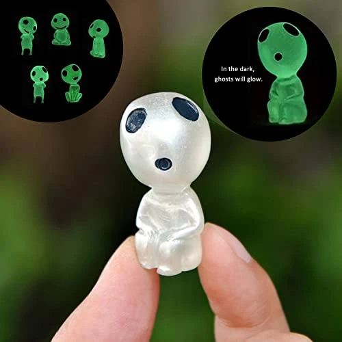 Lot de 10 elfes d'arbre lumineux avec 2 elfes de poussière lumineux, fantôme lumineux, accessoires de jardin miniatures, mini décoration de jardin, pour plantes en pot, chambre à coucher.