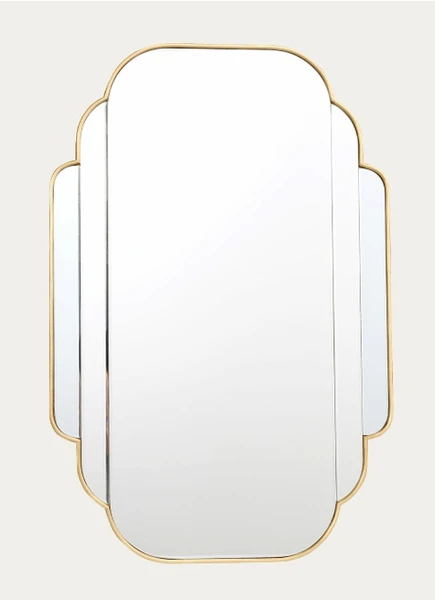 MIROIR STYLE ART DÉCO – MULTI-FACETTES BISEAUTÉES DORE