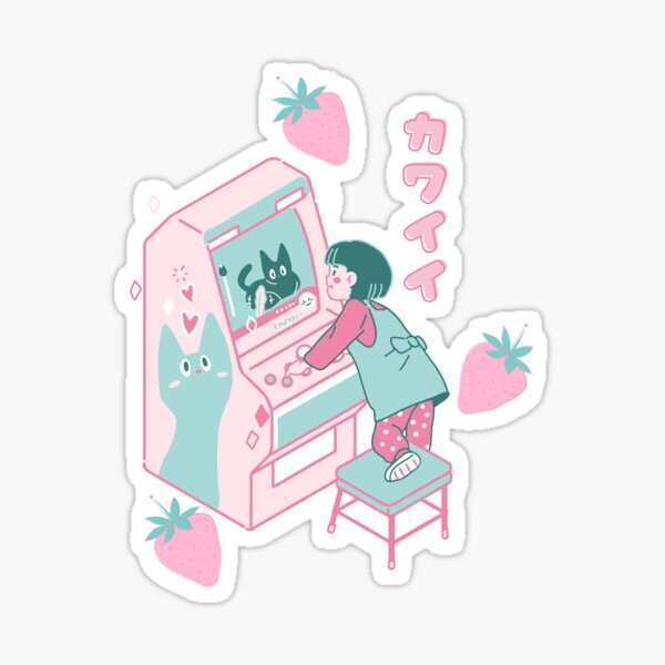 Fille arcade kawaii | Sticker