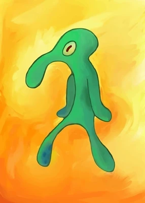Squidward audacieux et impétueux affiches et impressions par Marvel Mix