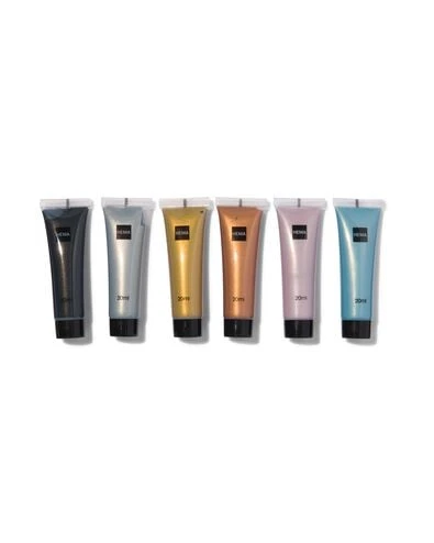 peinture acrylique métallisée 6 x 20 ml - HEMA