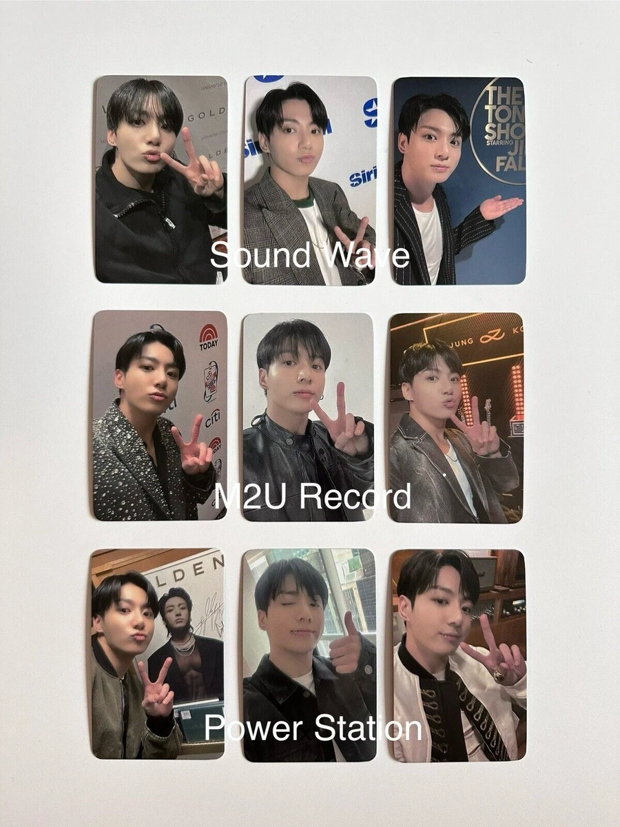 Ensemble de cartes photo Jungkook Golden 2nd Lucky Draw centrale électrique à ondes sonores M2U