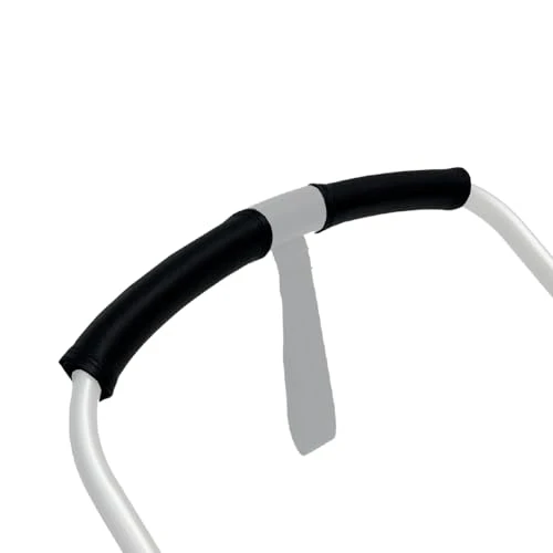 PROTECTIF | Housses de Guidon en Similicuir Noir Compatible avec Bugaboo BEE 5 et 6 | FOX 2 et 3 | Protection de Poussette Anti-Rayures et Anti-UV | Faciles à Mettre