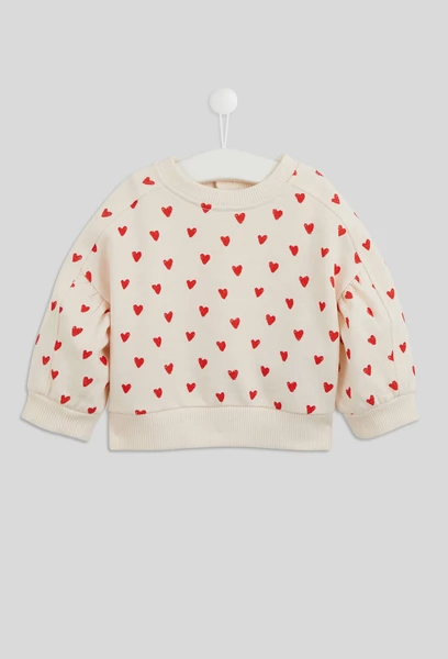 Sweat imprimé en coton BIO GOTS - 6 mois