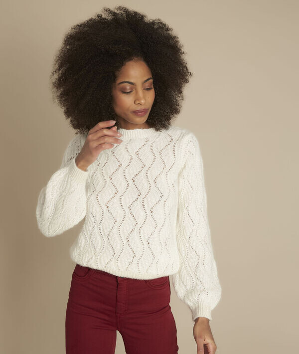 Pull ajouré fable