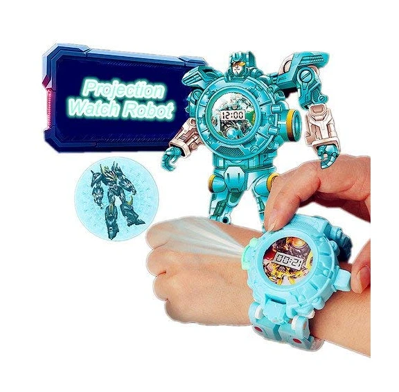 LHKJ Enfants Jouets Montre, 2 en 1 Montre-Bracelet Électrique Robot Électrique