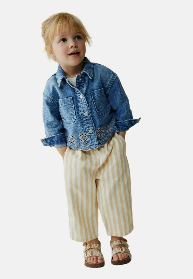 Next REGULAR FIT - STRIPE SET - Veste en jean - mid blue/bleu - ZALANDO.FR