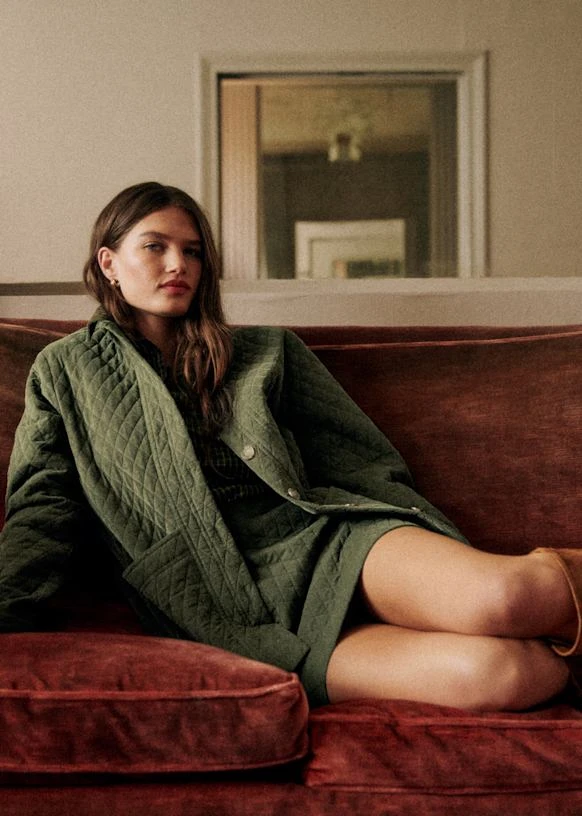 Veste Will - Velours Kaki - Coton - Sézane
