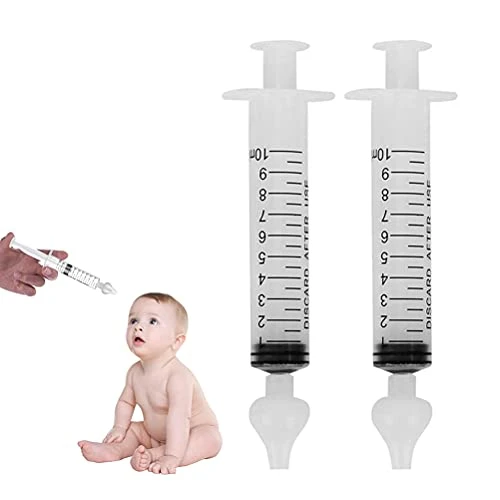 Chilits 2PCS Seringue Bebe Nez, Irrigateur Nasal avec Seringues Pipette Nez Bébé, Seringue Nasale Bebe, Seringue Bébé Nasale Embout Nasal, Portable Accessoires Bebe 10 ML