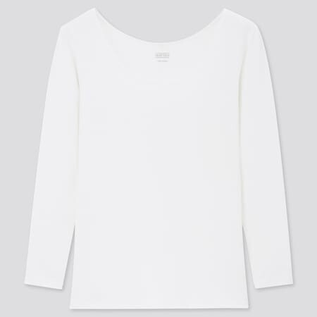 T-shirt HEATTECH Col U Manches Longues Femme (Saison 2020) | UNIQLO