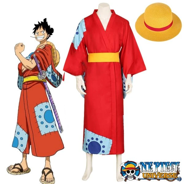 Luffy Cosplay Costume Halloween (Luffy Wano Outfit) For Sale | One Piece Universe Store