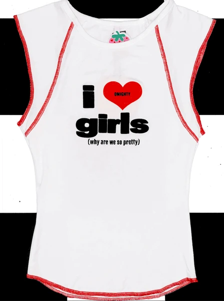 SWEET LORD O'MIGHTY! I LOVE GIRLS MUSCLE TANK IN WHITE