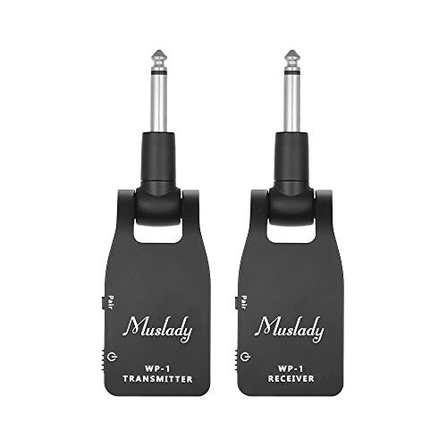 Muslady 2.4G Système de guitare sans fil Transmetteur et récepteur Batterie rechargeable au lithium intégrée Gamme de transmission 30M pour guitare basse électrique