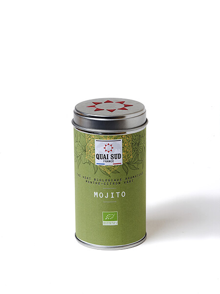 THÉ VERT BIO MOJITO AROMATISÉ MENTHE CITRON VERT 