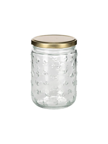 Bocal avec couvercle 560 ml | Verre/fer. 13 cm. | Clear, Brass