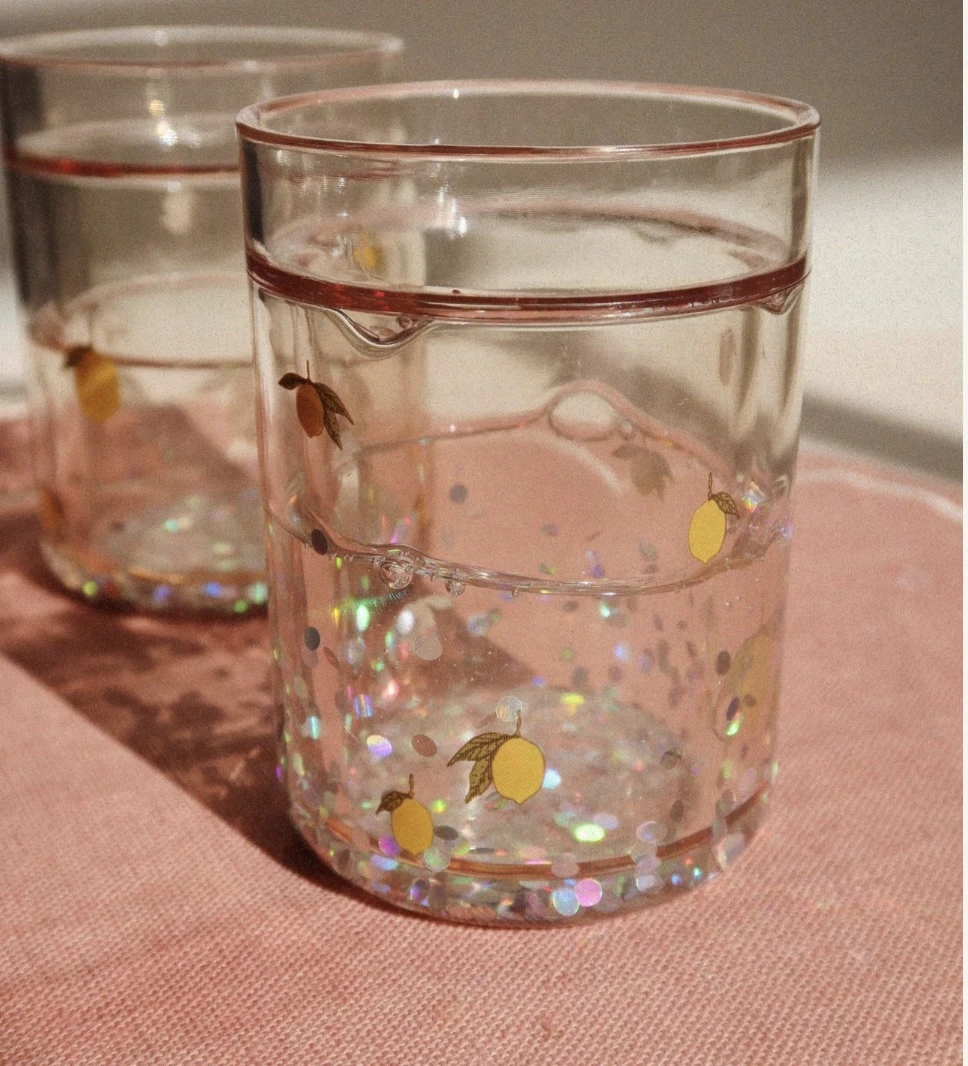 Gobelets paillettes 2 pack - lemon