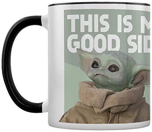 Mug Grogu good side - The mandolorian - Céeamique - 300ml, Noir