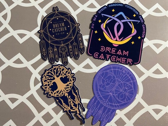 Autocollant de logo de couverture d’album Dreamcatcher - 28 designs! Nightmare Fall Asleep Prequel Full Moon Piri Raid of Dream Tree of Language R.o.S.E Blue