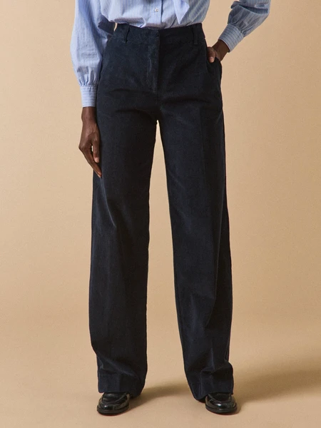 Pantalon large velours femme Juliette
