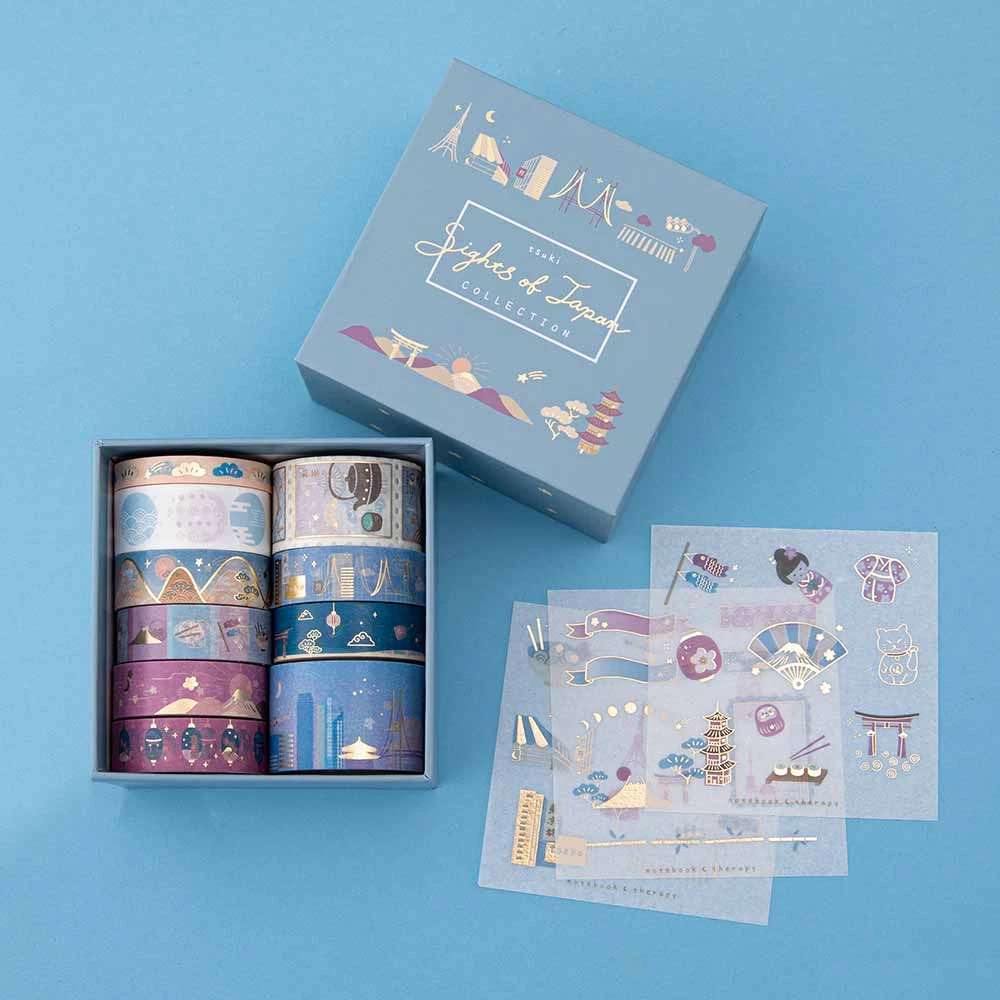 Tsuki ‘Sights of Japan’ Washi Tape Set ☾ – NotebookTherapy
