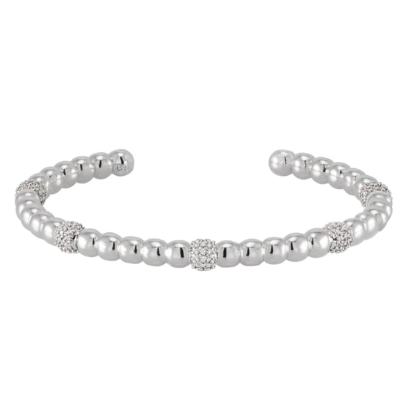 Jonc Lumi Pearl - Argent Bangle up
