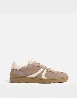 Stradivarius - Baskets en cuir - Beige