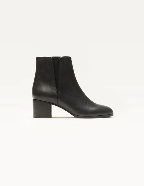 Bottines en cuir certifié | noir "jeanne m - cuir noir" Odaje