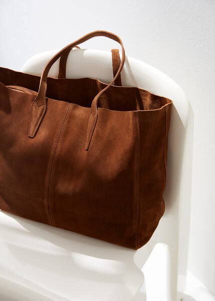 Sac shopper cuir - Femme | Mango France