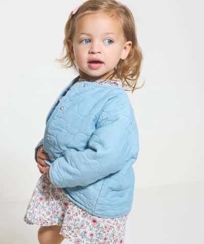 Veste bébé fille matelassée bleue