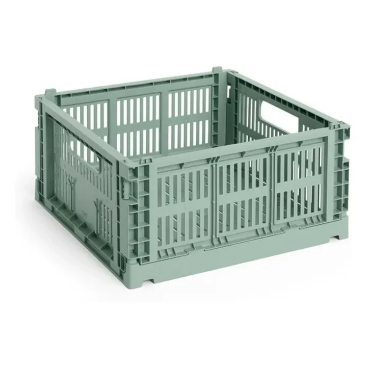 Hay - Cagette pliable carré Crate - Sauge | Smallable