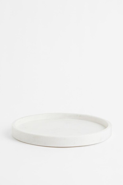 Plateau rond en marbre