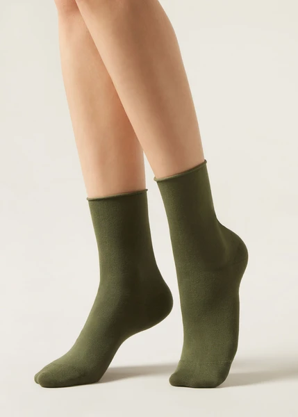 Chaussettes Courtes à Bords Francs en Coton