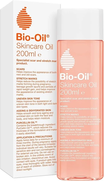 Bio-Oil Huile de soin de la peau - Améliore l'apparence des cicatrices, des vergetures et du teint de la peau - 1 x 200 ml