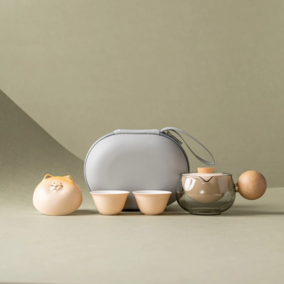 "Shiba Spin" - Portable Tea Set With Rotating Strainer