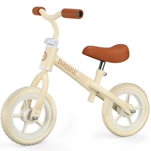 Itslife Draisienne Bebe pour 1.5-4 Ans, Vélo d'enfant Ultra-léger, Vélo d'équilibre sans Pédale, Volant et Selle Réglables, Jouet Enfant, Premier Cadeau pour Garçons et Filles, Beige