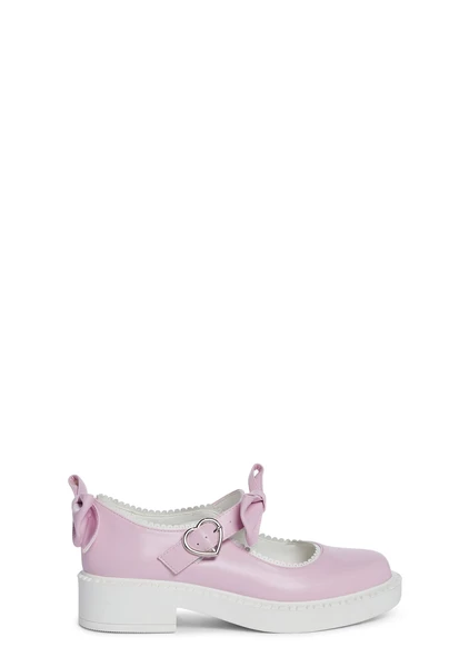 Koi Footwear Mary Jane Bowtie Shoes- Pink