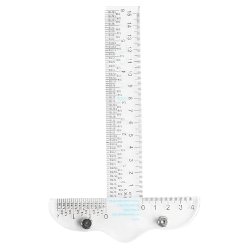 Laroal Règle en T transparente en acrylique, règle en T métrique et en pouces pour l'artisanat, le dessin et les travaux de mise en page générale, l'encadrement et le dessin