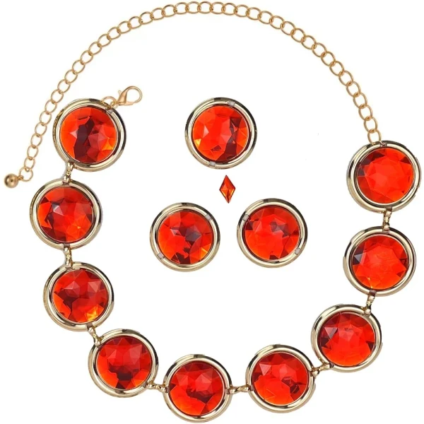Ceinture de taille pour Cosplay Anime pour femmes, 5 pièces, pierres précieuses rouges, chaîne en pierre pour accessoires de Costume d'halloween - AliExpress 200000297