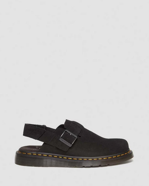 Mules Jorge II en daim en Noir | Dr. Martens