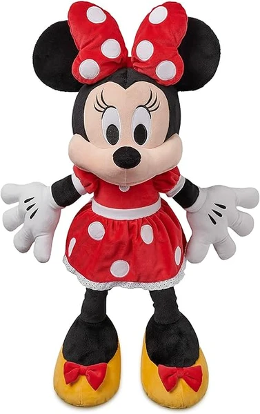 Disney Store Peluche Minnie de Grande Taille, 67 cm, Personnage en Peluche avec Tenue Classique à nœud 3D, détails brodés et Toucher Doux