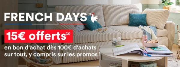 Range-tout 6 tiroirs STANFORD blanc et pin massif - Buffet BUT