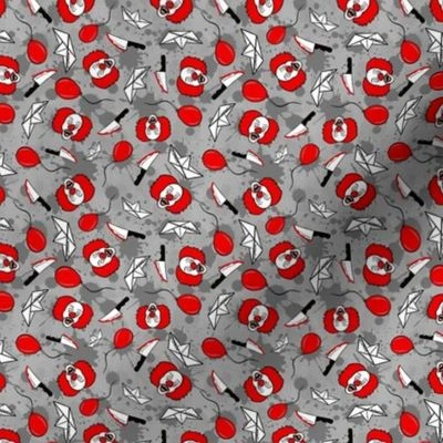 Small Scale Horror Movie Scary Clown Fabric | Spoonflower