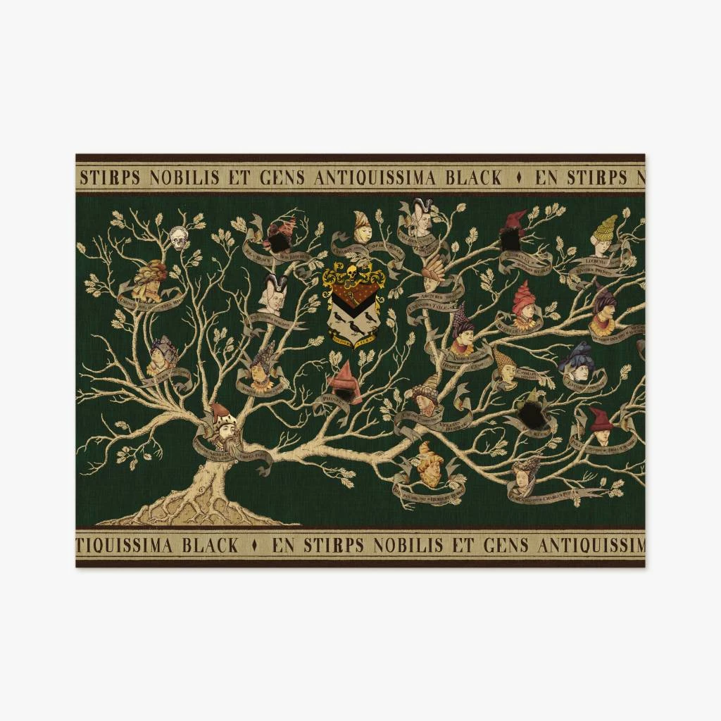 Black Family Tapestry - House of Black Poster - MinaLima