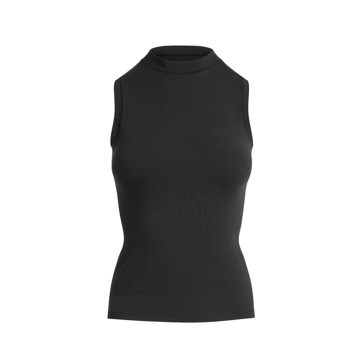 COTTON JERSEY MOCK NECK TANK | SOOT