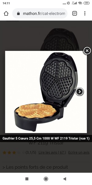 Gaufrier Cœurs 