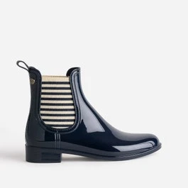 Chelsea boots de pluie IGOR marine élastiques rayés - Boots / bottines Femme | ERAM