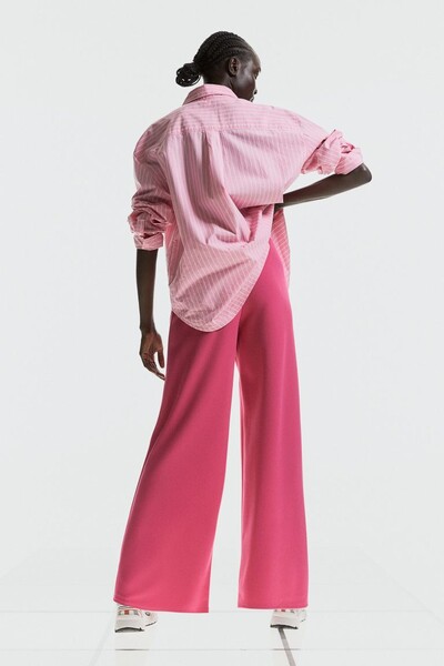 Pantalon large - Rose cerise - FEMME | H&M FR
