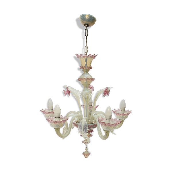 Lustre de Murano en verre soufflé des années 1970 | Selency