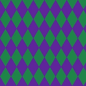 Harlequin Diamonds ~ Mardi Gras Fabric | Spoonflower